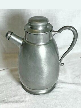 Vintage Pewter by Ray Silver Co. Cocktail Pitcher/Shaker With Lid And Spout Cap